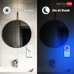 Blue LED Night Light, Plug in, Dusk to Dawn Smart Sensor, Small Round Nightlight - Image 3