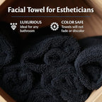 Black Bleach Proof Towels Set, 144 Pack 100% Cotton 16" X 27" Color Safe - Image 3