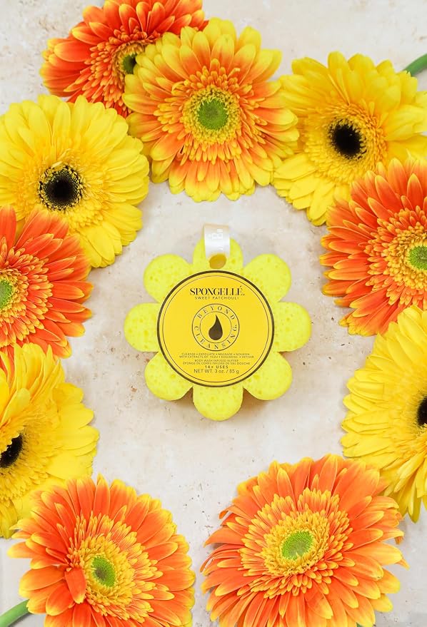 Spongellé Sweet Patchouli Wild Flower Bath Sponge | Built-in Body Wash & Body - Image 6
