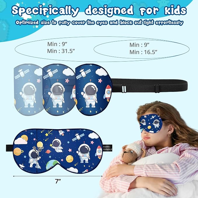 Kids Sleep Mask Eye Cover: 100% Real Natural Pure Silk Eye Mask - Image 4