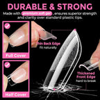 UNA GELLA Extra Short Square Nail Tips XS 216pcs Pre-shape Extra Short Square - Image 5