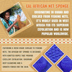 2 Pieces African Net Sponge Authentic Shower loofah exfoliating Body Scrubber - Image 3
