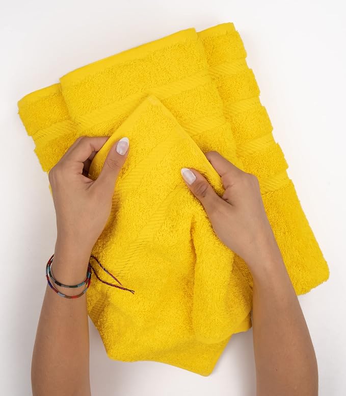 American Soft Linen Luxury 4 Piece Bath Towel Set, 600 GSM 100% Cotton Turkish - Image 5
