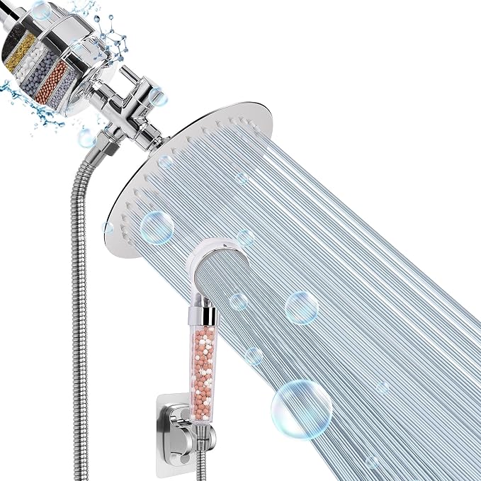 HarJue Filter Shower Head, High Pressure 8 Inch Rainfull by HOME