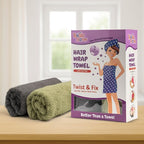 Textila 100% Cotton Hair Wrap Towels - Image 2