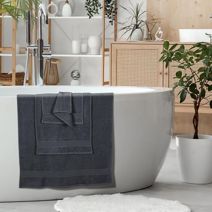 Elvana Home Ultra Soft 6 Pack Cotton Towel Set, Contains 2 Bath Towels 28x55 - Image 5