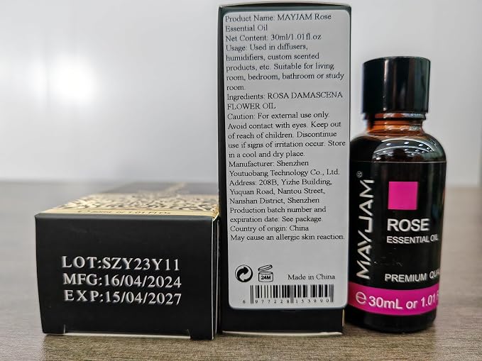 Rose Essential Oil 30ML/ 1.01FL.OZ, MAYJAM Pure Aromatherapy Rose Oil - Image 9