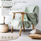 ATANI 69x35 in Oversized Turkish Beach Towel Set - Image 8