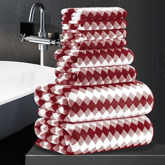 8 Piece Bathroom Towel Set |2 Oversized Bath Towels, 2 Hand Towels, 4 by MAGGEA