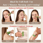 Rena Chris Gua Sha and Face Roller Set: Anti-Breakage Jade Roller - Image 4