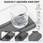 4PCS Stone Drying Trays for Bathroom Sink and Kitchen Counter, Water Absorbing - Image 2