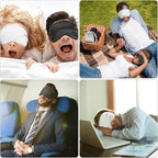Silk Satin Sleeping Mask Eye Mask Set Include 2 Blindfold Eyeshade Elastic - Image 4
