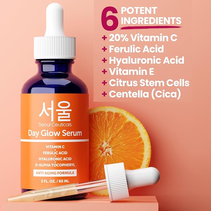SeoulCeuticals Large 2oz Korean 20% Vitamin C Hyaluronic Acid Serum + CE - Image 6