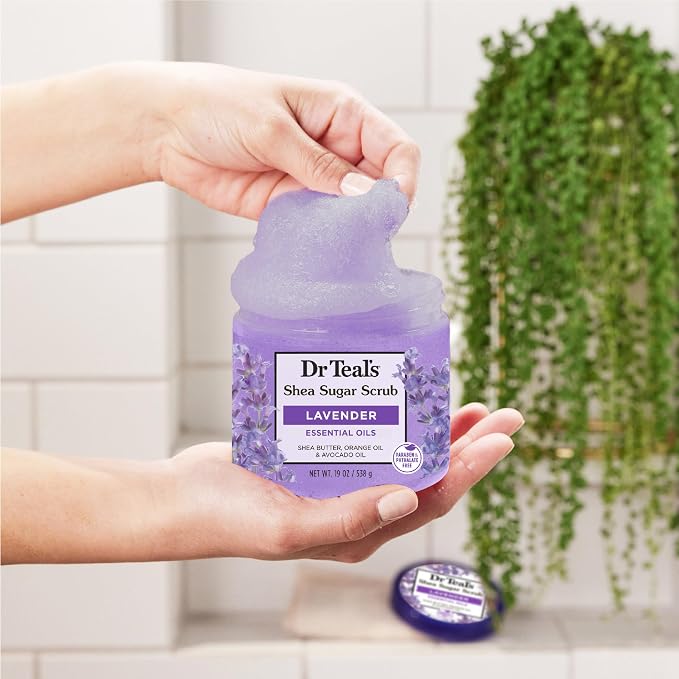 Dr Teal's Shea Sugar Scrub, Lavender Essential Oils, 19 oz - Image 5