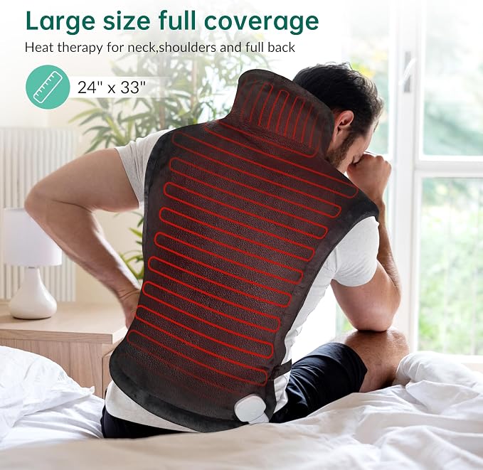 Heating Pad for Neck and Shoulders and Back, Heated Pad for Back Pain Relief - Image 2