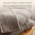 Springtree Home Luxury Bamboo Rayon Bath Towel Set of 4 | 35% Bamboo Rayon - Image 6