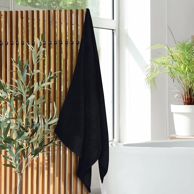 GLAMBURG Ultra Soft 4 Pack Oversized Bath Towel Set 27x54 inches, 100% Cotton - Image 4