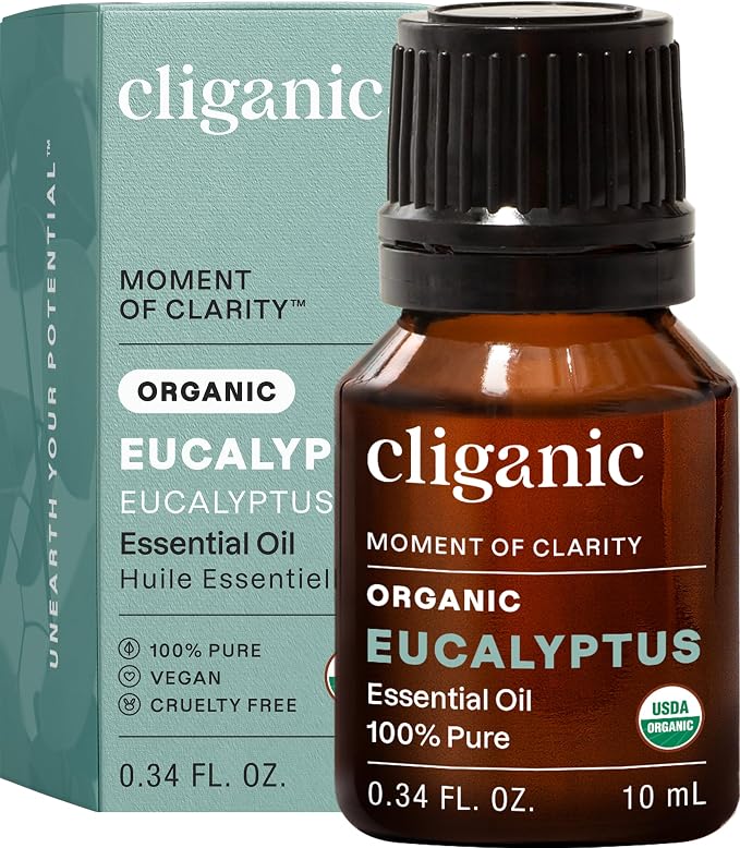 Cliganic USDA Organic Eucalyptus Essential Oil, 100% Pure | Natural by Cliganic