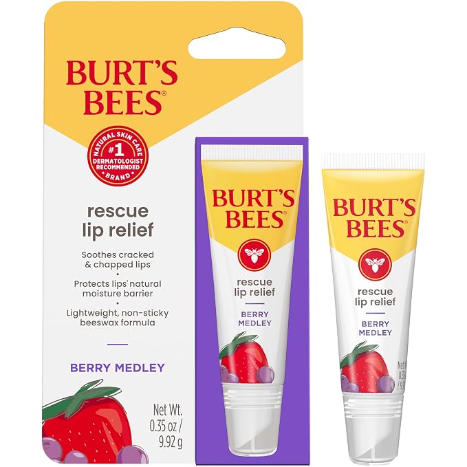 Burt's Bees Rescue Lip Relief, Berry Medley, Hydrating Lip Balm - Image 11