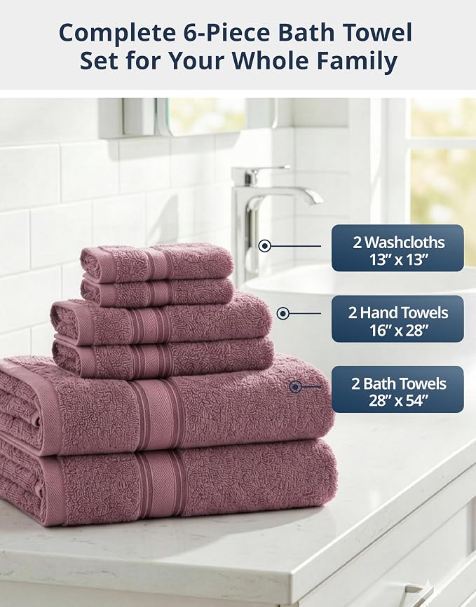 LANE LINEN Luxury Bath Towel Set - Image 4
