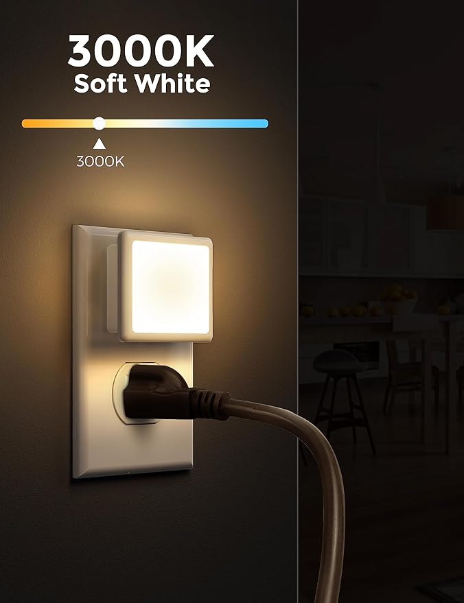 L LOHAS LED Night Lights Plug into Wall 2-Pack, 0.3W Plug in Night Light - Image 2