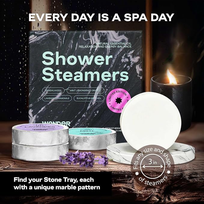 Aromatherapy Shower Steamers Gift Set – Mint, Eucalyptus, Sandalwood, Lavender - Image 5
