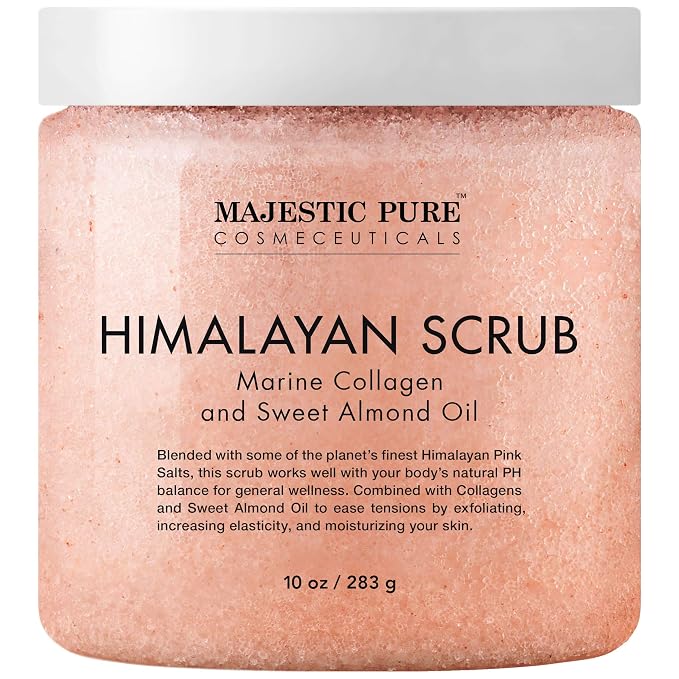 MAJESTIC PURE Himalayan Pink Salt Body Scrub by BeautyandPersonalCare