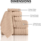Classic Turkish Towels CTT Luxury 6 Piece Towel Set, 100% Turkish Cotton - Image 5