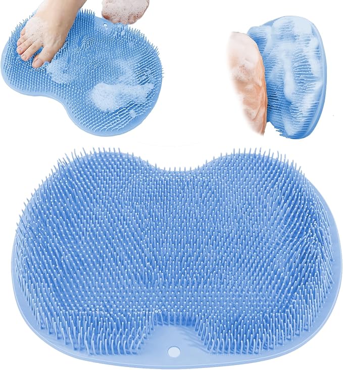 Shower Foot Scrubber, Wall Mounted Bath Massage Pad, Back Scrubber Back by Unknown