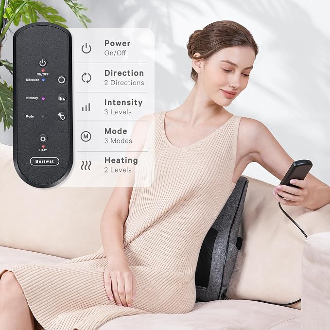 Boriwat Back Massager with Heat, Neck Massager - Image 5