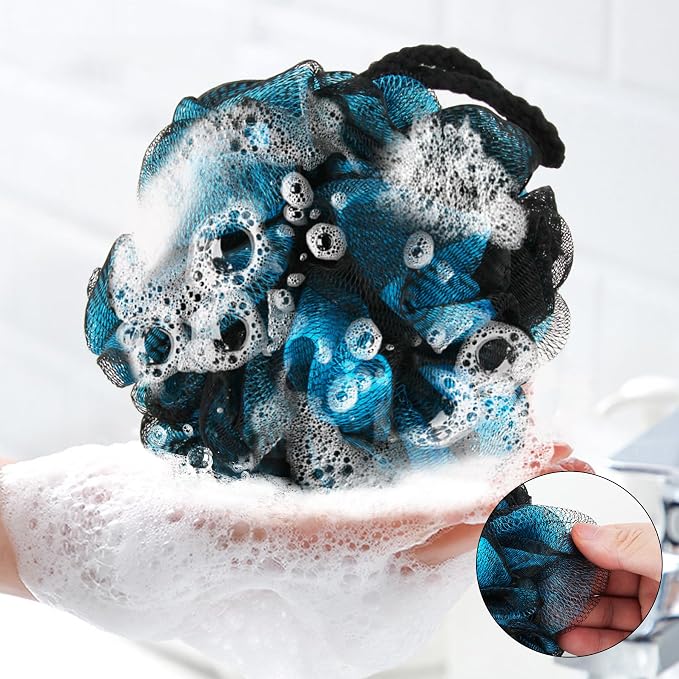 Chuya 60g Bath Loofahs Sponges, Shower Sponge Loofah Body Scrubber Balls - Image 5