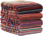 BolBom*S Bath Towel Set 4 Pack, 30 x 60 Inches Large 100% Cotton Stripe Bath - Image 5