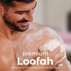 MainBasics Seaweed Infused Bath Shower Loofah Sponge Pouf Body Wash Scrubber - Image 2