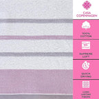 CASA COPENHAGEN White Bay 4Pcs 100% Egyptian Cotton Designer Hand Towels Gift - Image 4