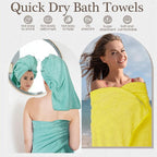 VitalCozy Set of 6 Large Bath Towels - Image 4