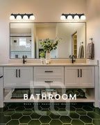 Bathroom Light Fixtures, 4 Light Matte Black Vanity Light, 26 Inch Modern Wall - Image 6
