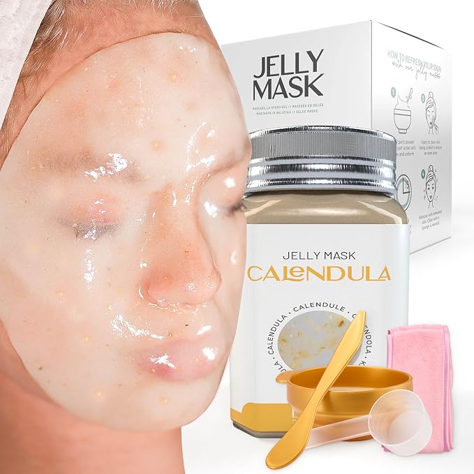 BRÜUN Jelly Mask Jar Calendula Peel-Off Face Care Rubber Mask | 23 fl oz Skin by BR%C3%9CUNBeauty