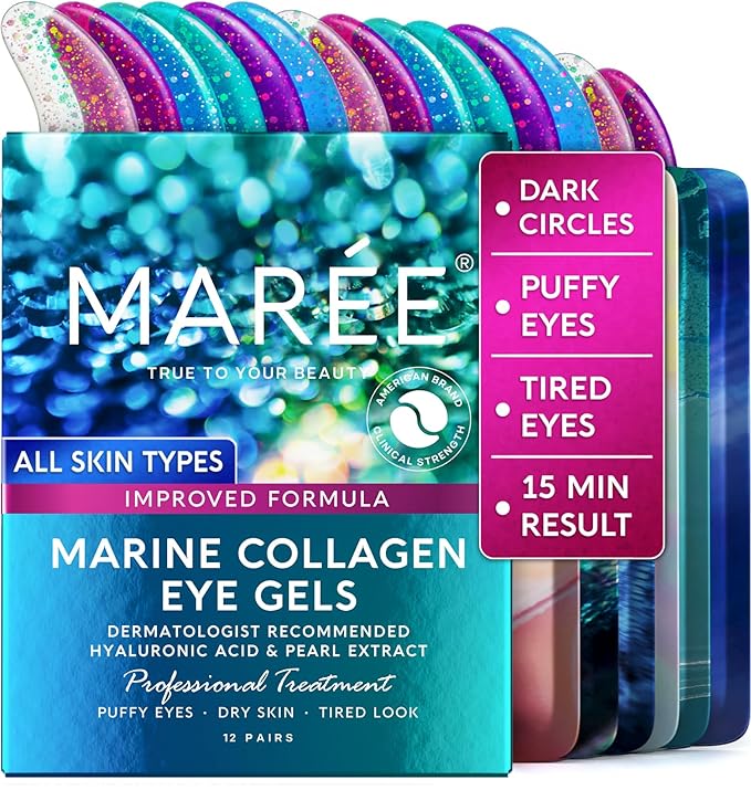 MAREE Under Eye Patches for Puffy Eyes and Dark Circles – Under Eye Mask by MAREE
