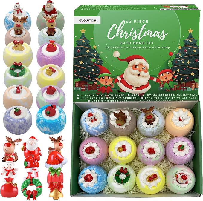 EvolutionUSA 12 Christmas Bath Bombs - Image 2
