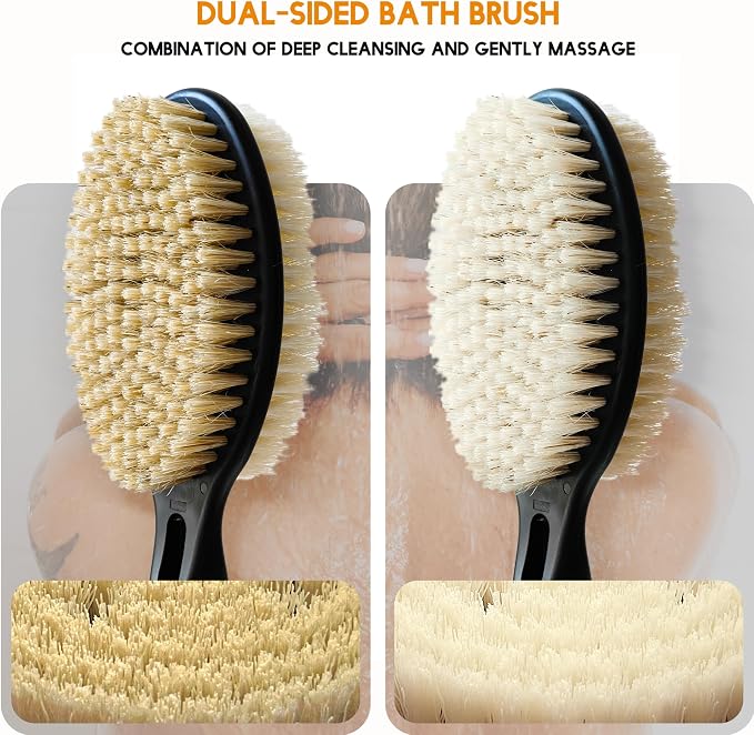 Gobiteli Back Scrubber with Soft and Stiff Bristles - Image 3
