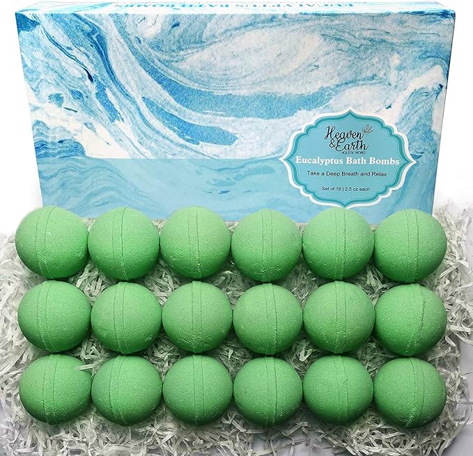 Bath Bomb Gift Sets for Men. 18 Therapeutic Spearmint Eucalyptus Bath Bombs for by Unknown