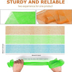 UJFQBH 3 Pieces African Bath Sponge African Net Long Net Bath Sponge - Image 3