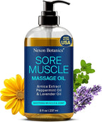 Sore Muscle Massage Oil for Massage Therapy 8 fl oz by NexonBotanics