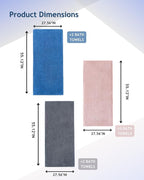 sakano 6-Piece Colorful Microfiber Bath Towel Set - Image 2