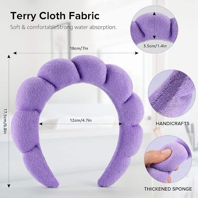 Ztomine Terry Cloth Spa Headbands - Image 5