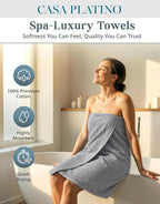 Casa Platino Premium Cotton Bath Towel Set 8 Pcs - Image 2