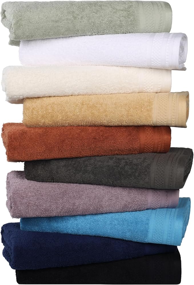 Superior Honeycomb 100% Cotton 500 GSM 12 Piece Bath Towel Set, 6 Washcloths - Image 7