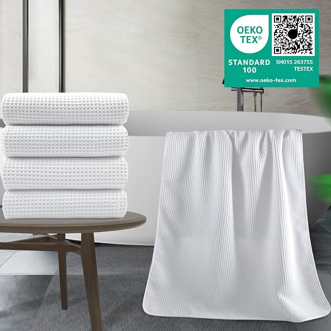 POLYTE 430 GSM Microfiber Oversize Quick Dry Lint Free Bath Towel, 60 x 30 in - Image 2