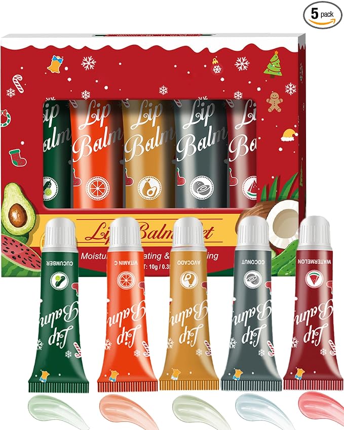 Moisturizing Lip Balm Gift Set, Non-sticky Long Lasting Clear Jelly Yummy Tint by Unknown