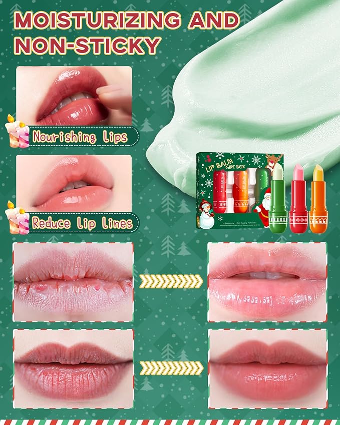 Lip Balm Kit-3Pcs Lip Care Moisturizer, Hydrating Lip Repair Sticks - Image 5